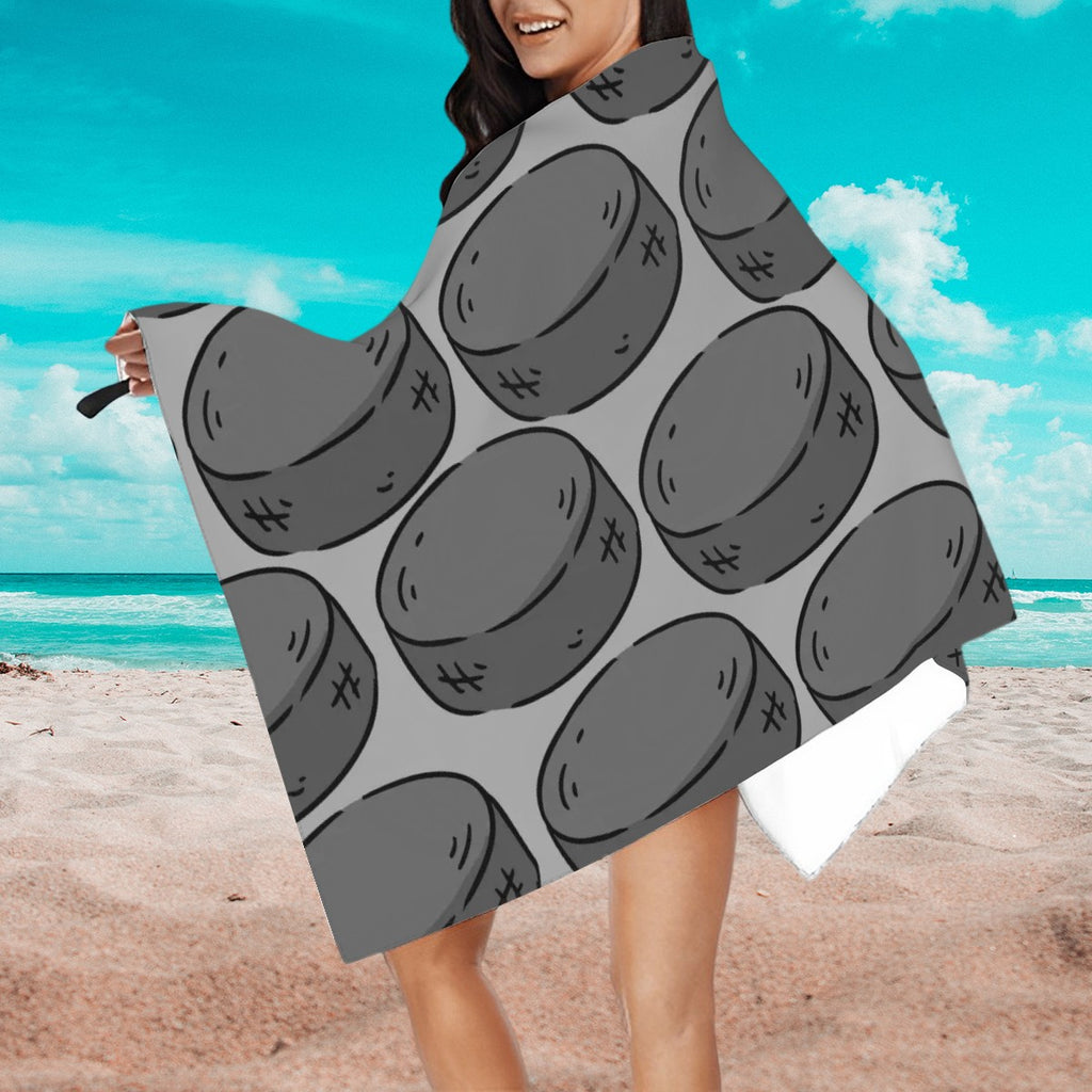 Drip Towel - Hockey Pucks Grey