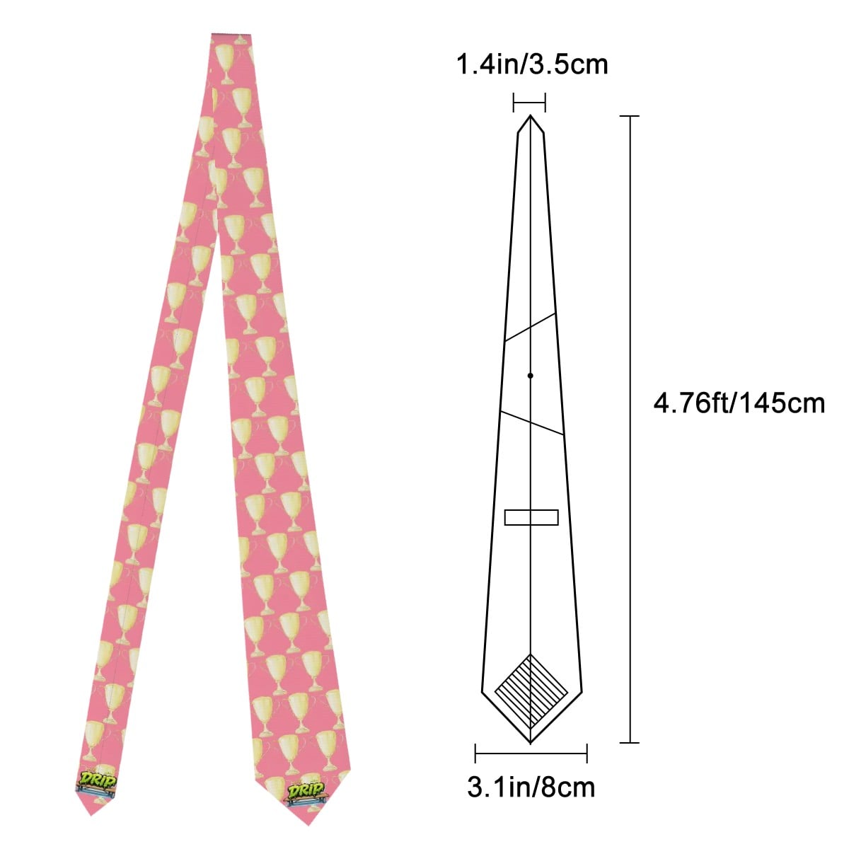 Game Day Tie - Trophy Pink