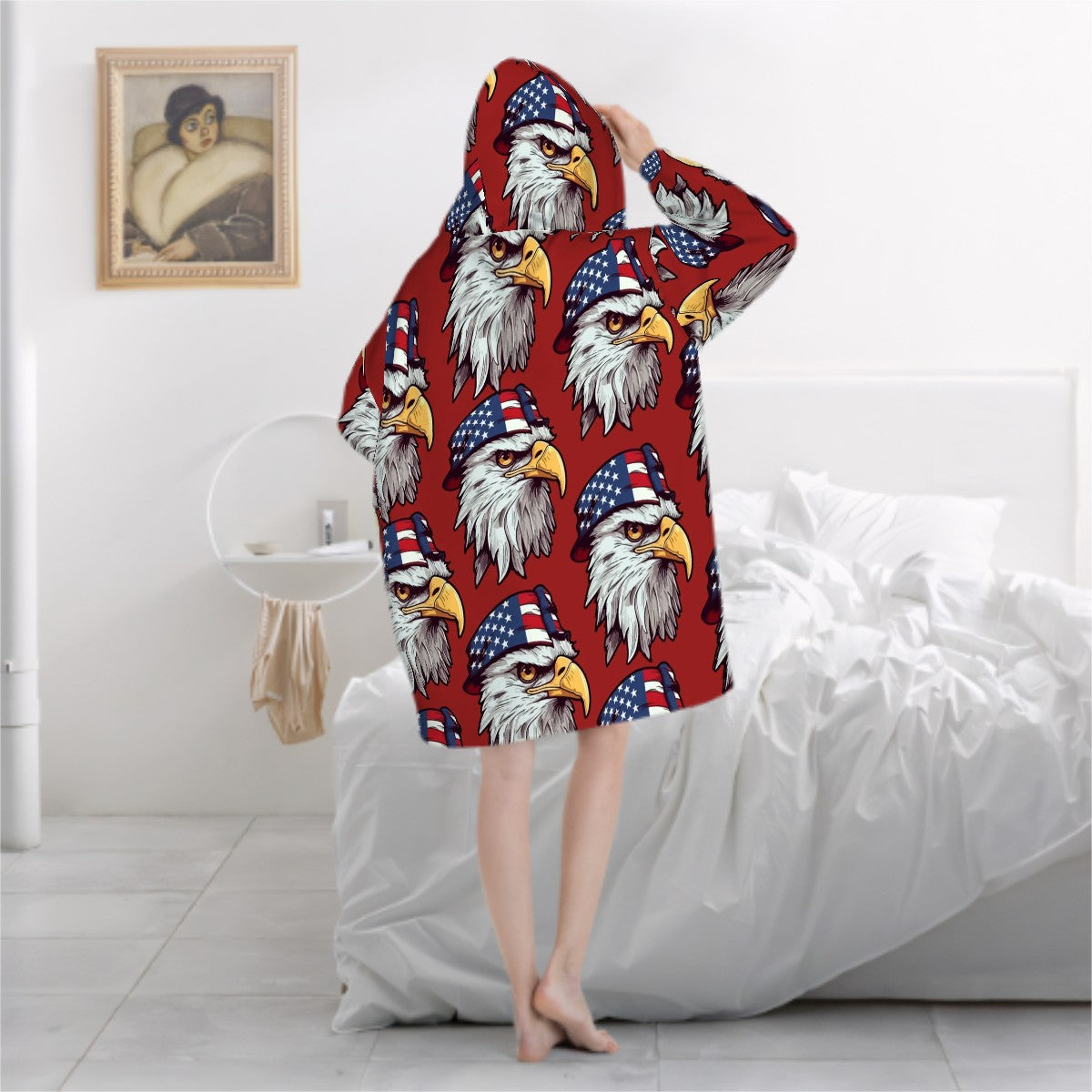 Adult Blanket Sweatshirt - Eagles Fly Classic Red
