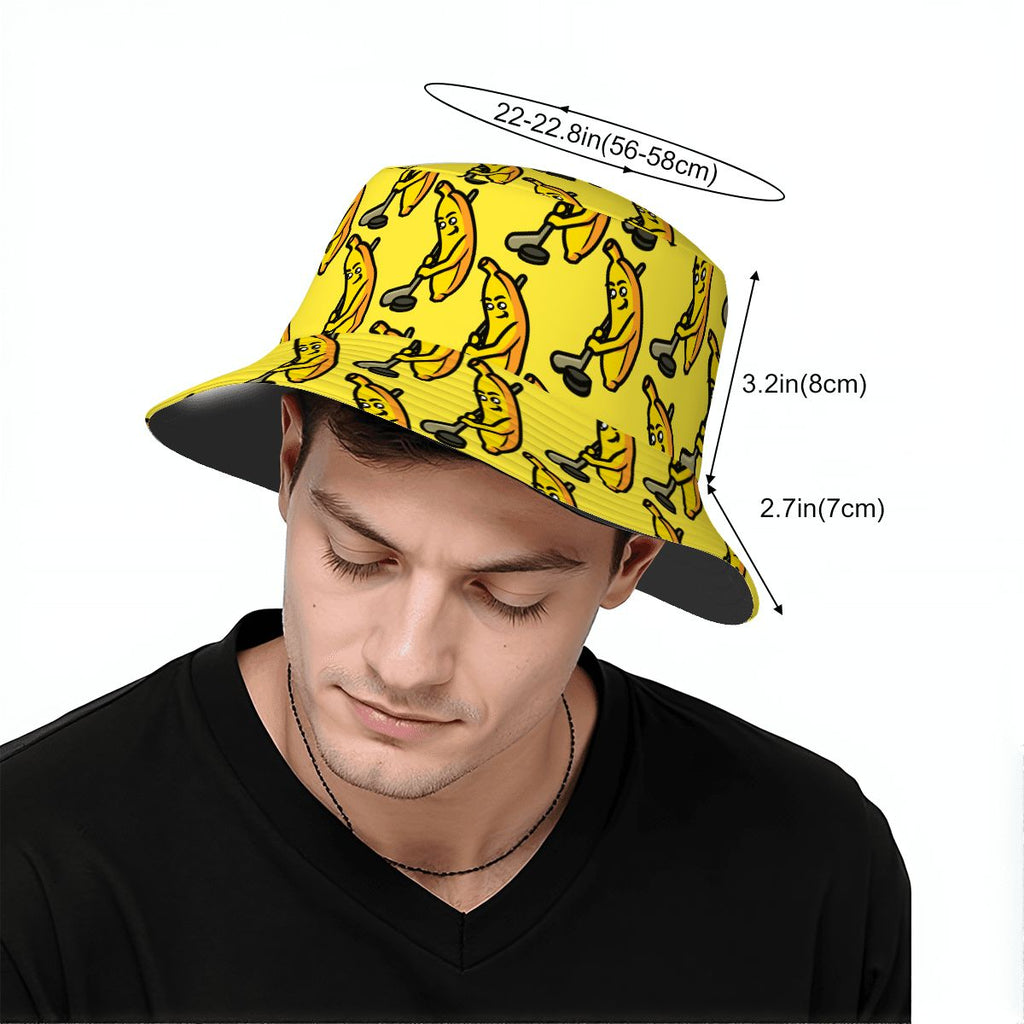 Drip Bucket Hat - Bananas for Hockey Yellow