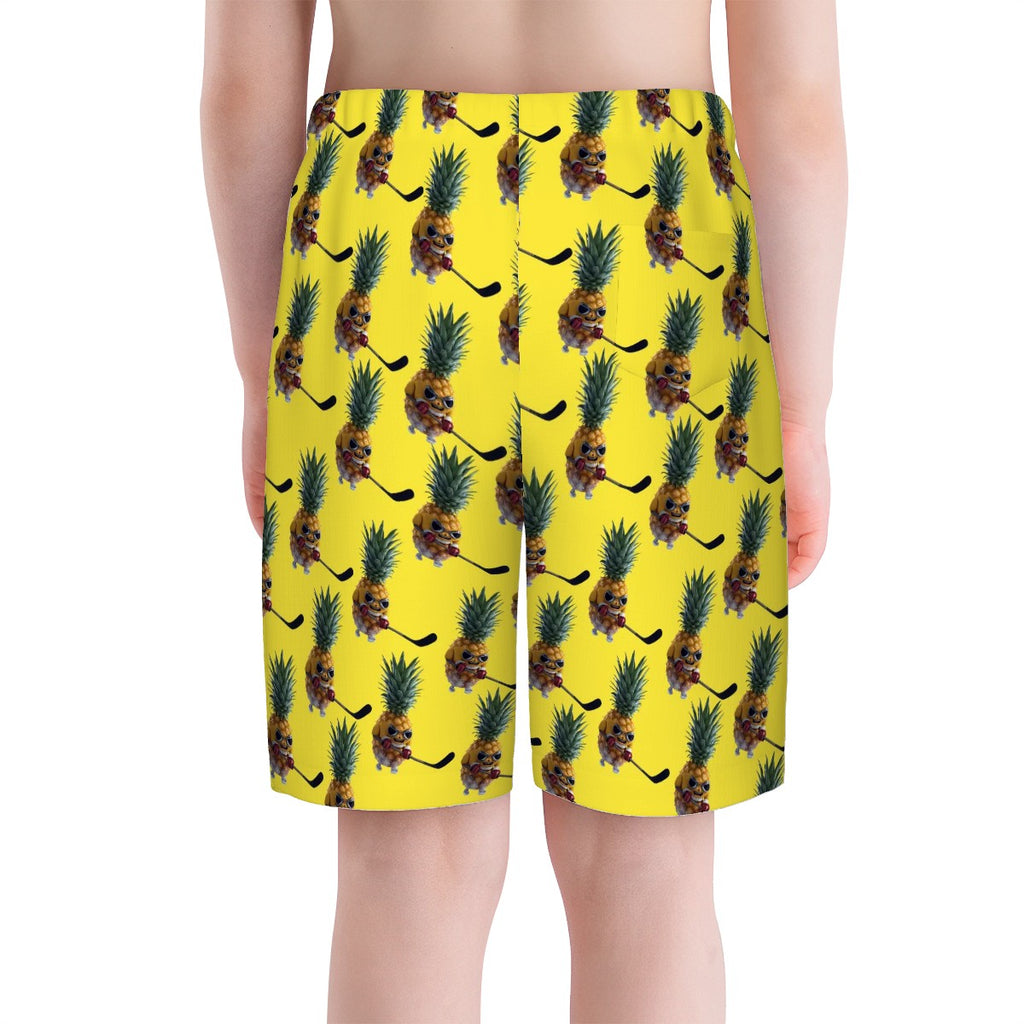 Youth Swim Shorts - Piney Snipes Yellow