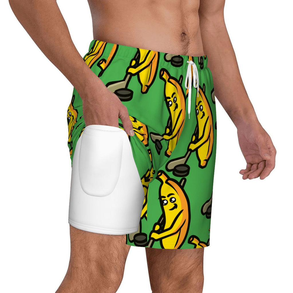 W2W Pro Mesh Hybrid Shorts - Bananas for Hockey Green