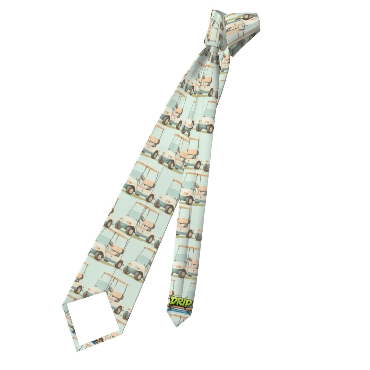 Game Day Tie - Golf Cart Seafoam Green