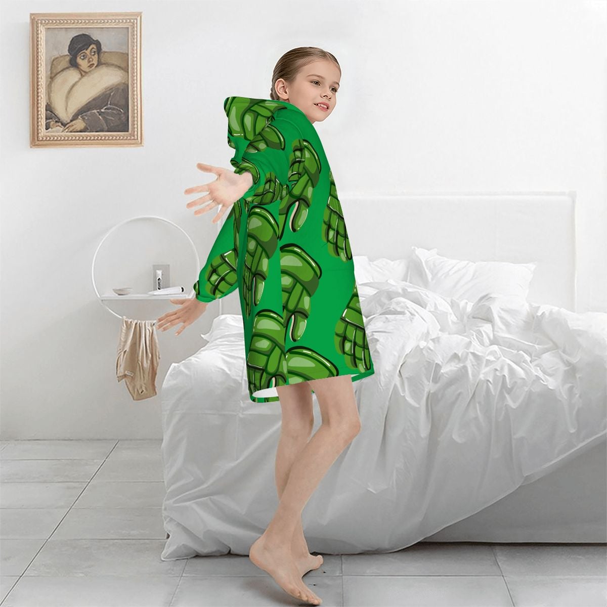 Youth Blanket Sweatshirt - Green Hockey Gloves Classic Green
