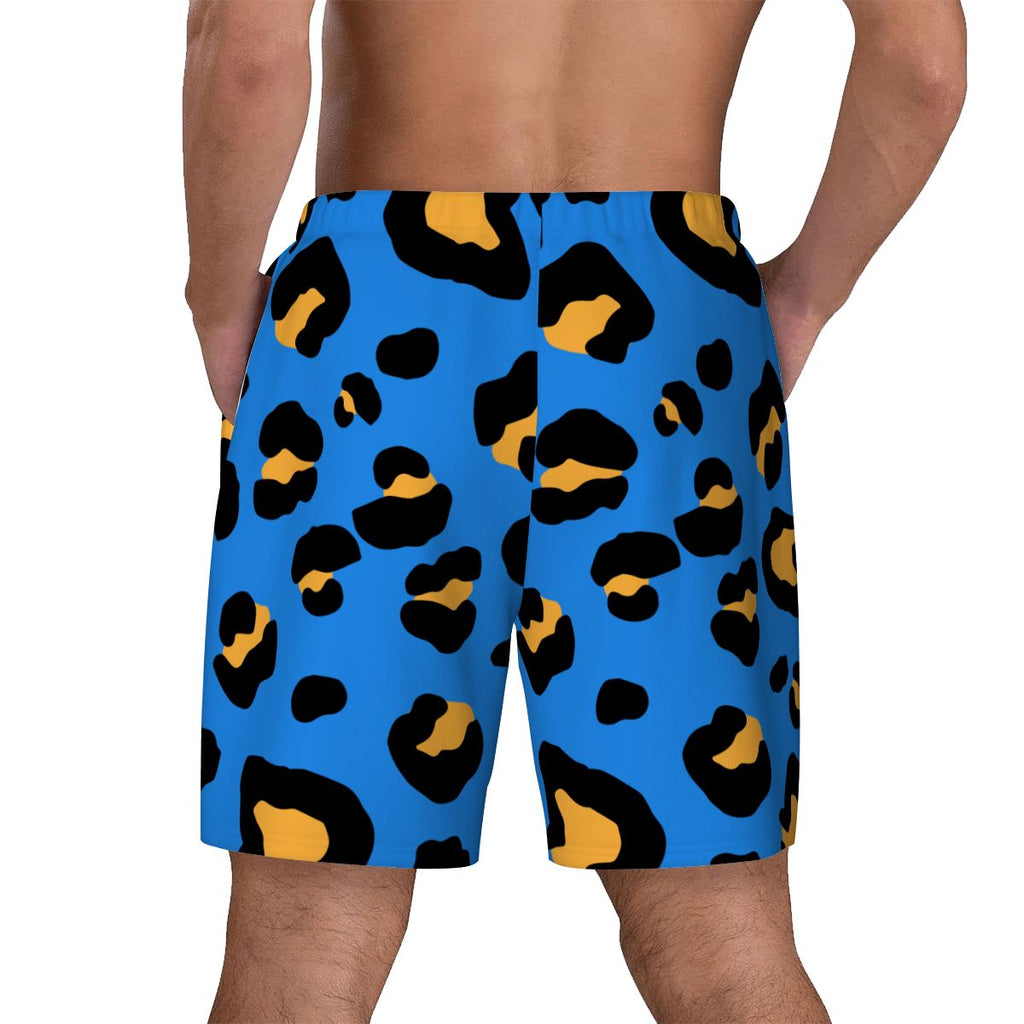 W2W Pro Mesh Hybrid Shorts - Drip Bench Leopard Dark Blue