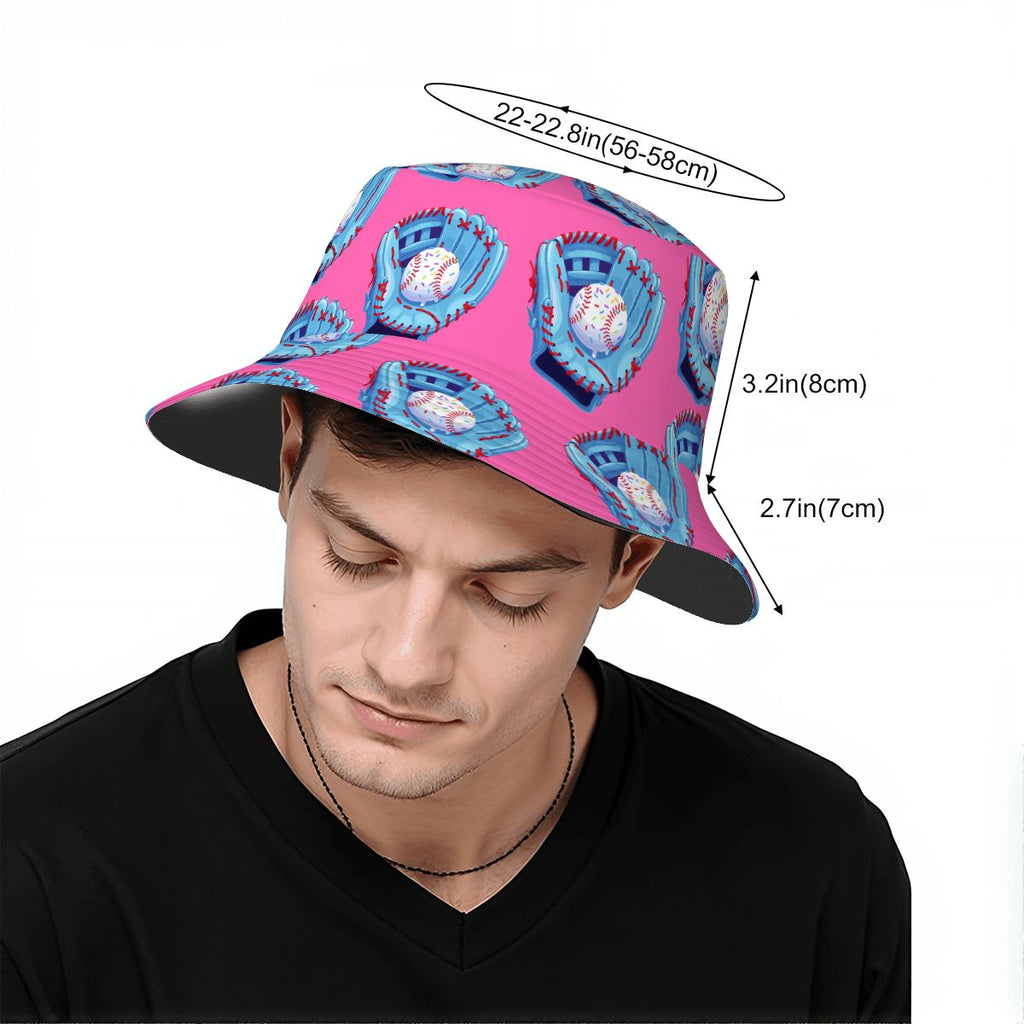 Drip Bucket Hat - Baseball Sprinkles Drip Hot Pink