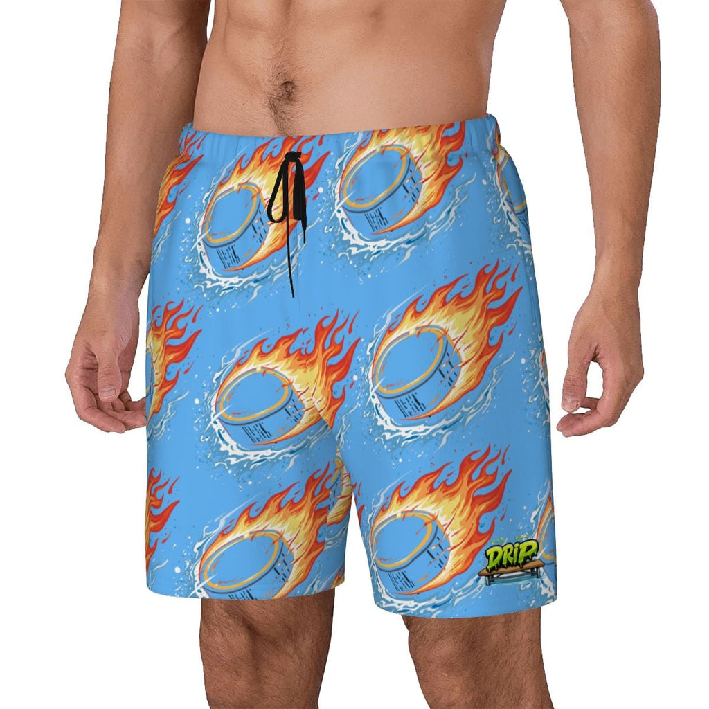 W2W Pro Mesh Hybrid Shorts - Flamin Hockey Pucks Blue