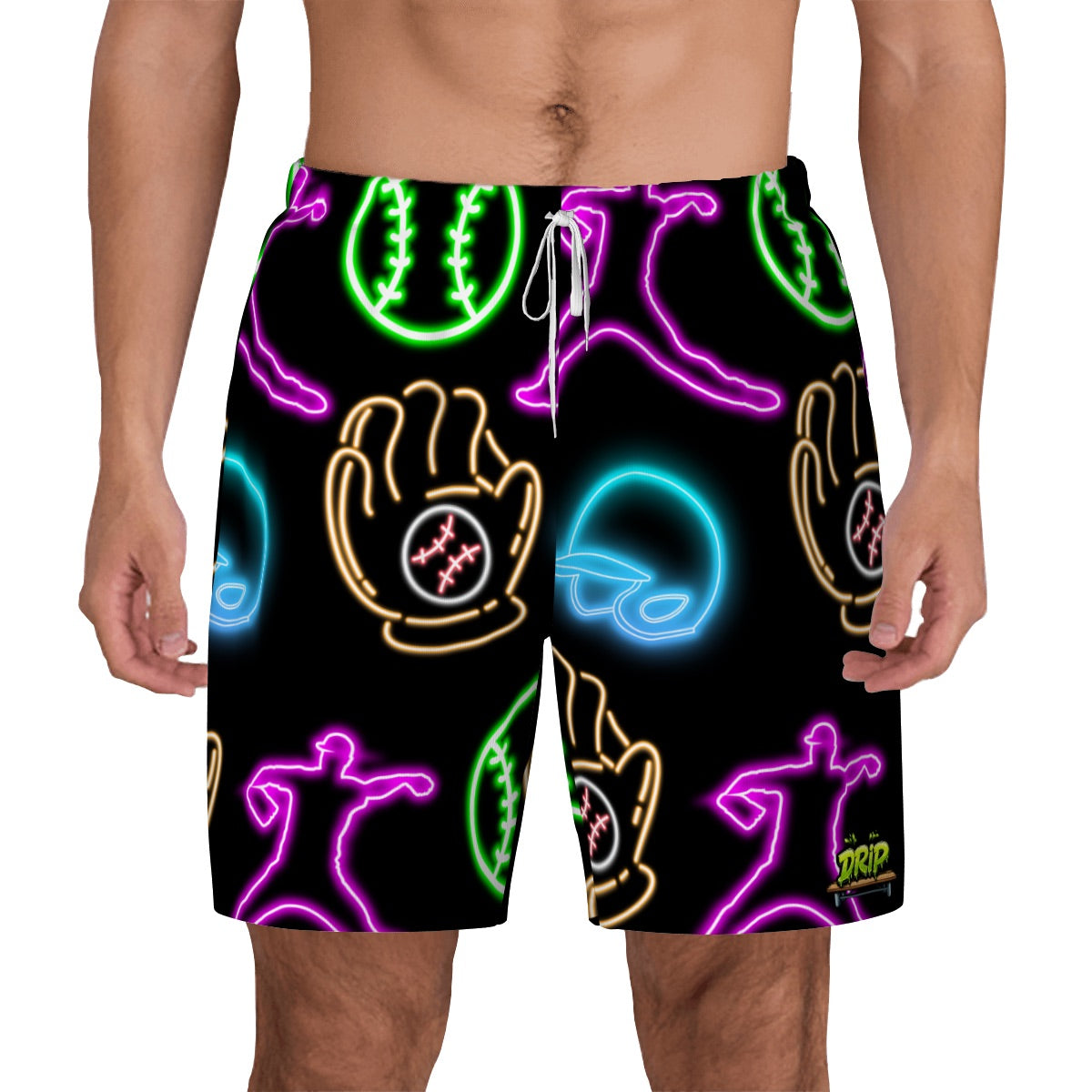 W2W Pro Mesh Hybrid Shorts - Black Neon Lights
