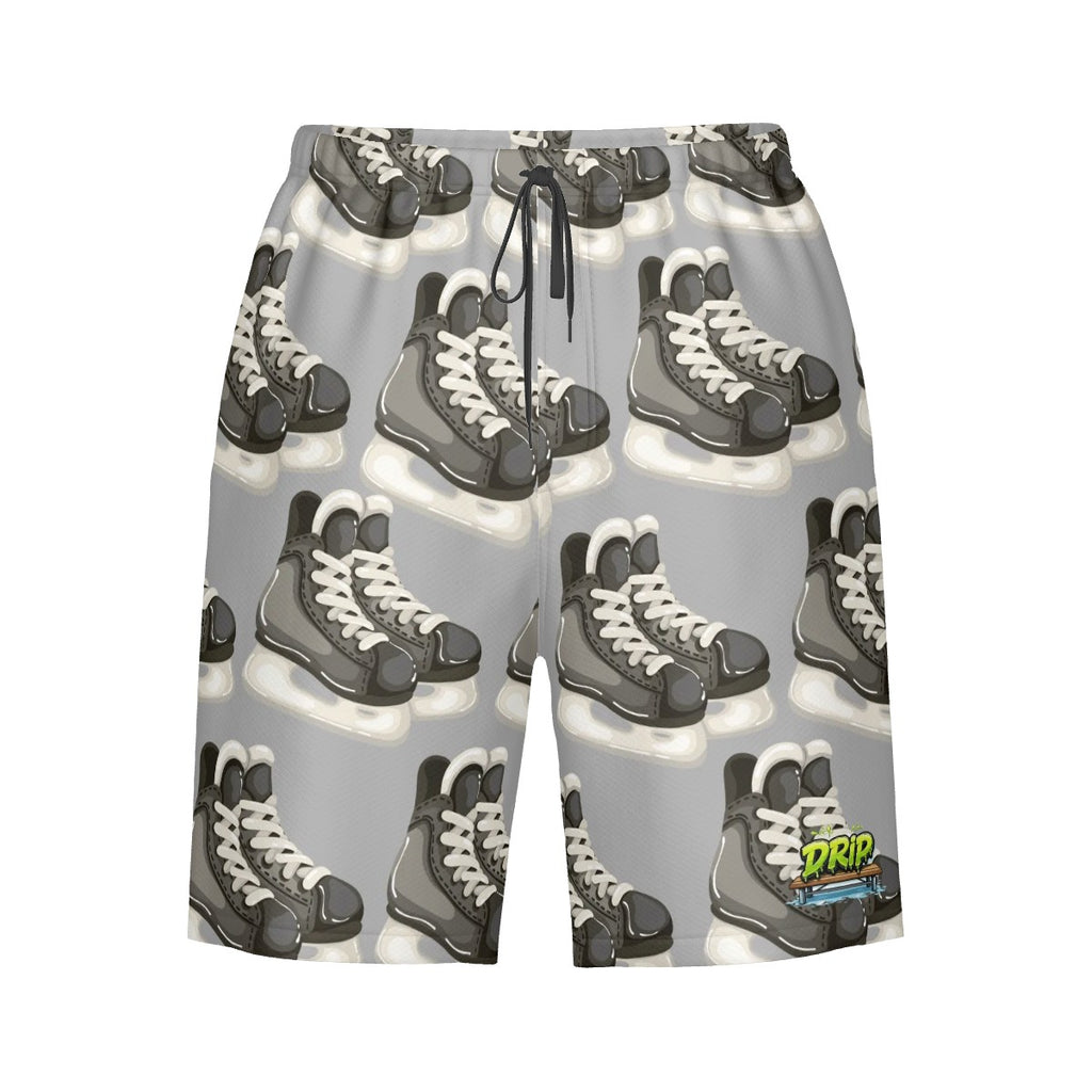 Men/Teen Swim Shorts - Hockey Skates Grey