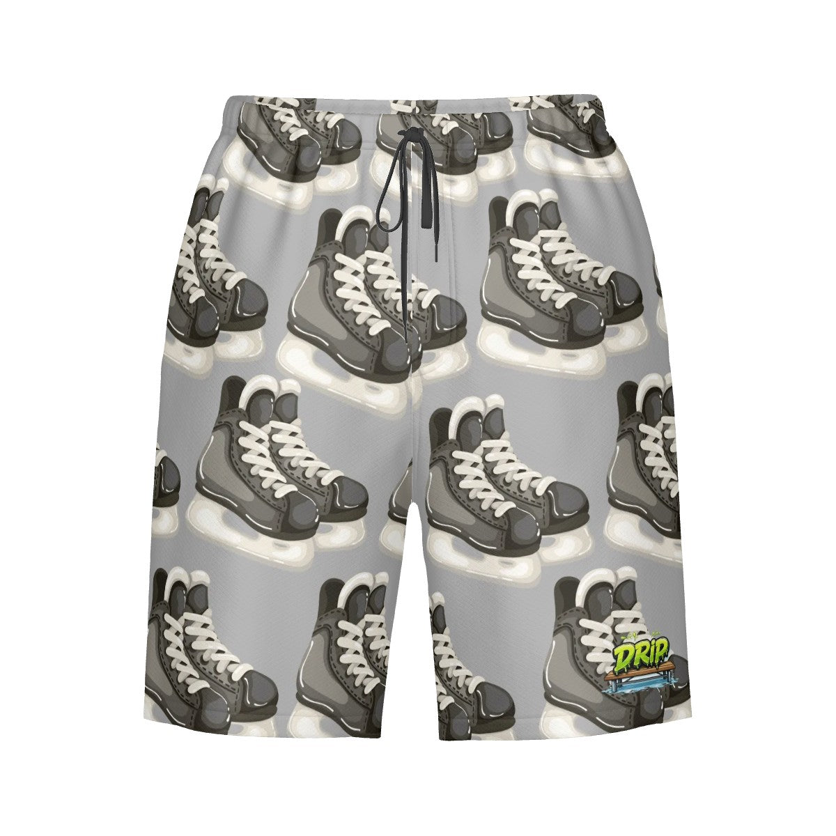 Men/Teen Swim Shorts - Hockey Skates Grey