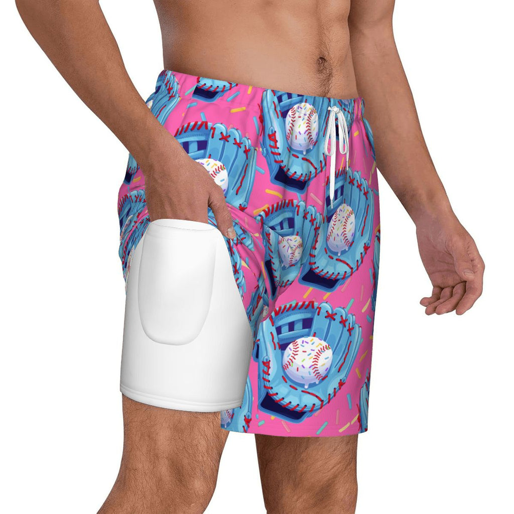 W2W Pro Mesh Hybrid Shorts - Baseball Sprinkles Drip Hot Pink