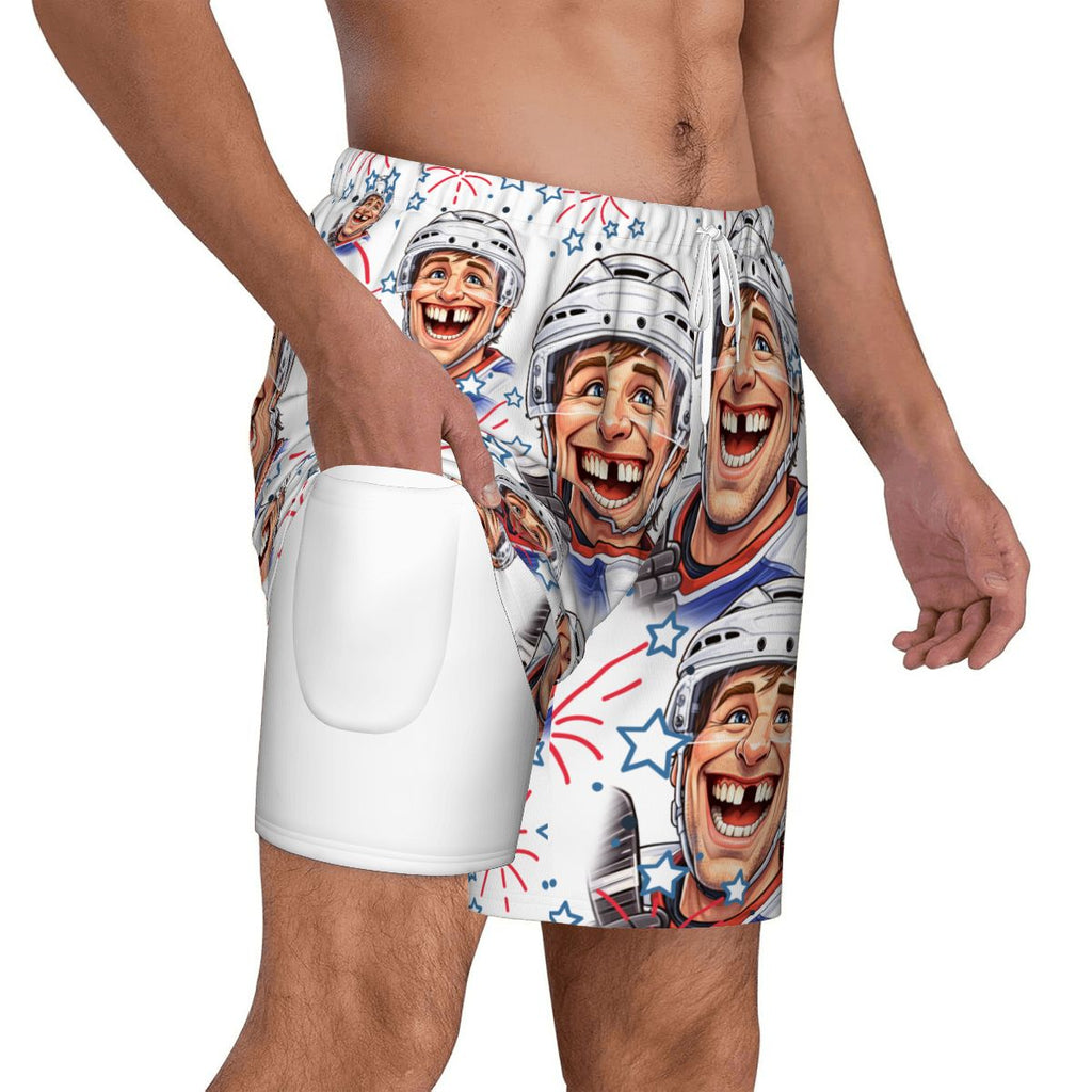 W2W Pro Mesh Hybrid Shorts - Red, White and Tooth