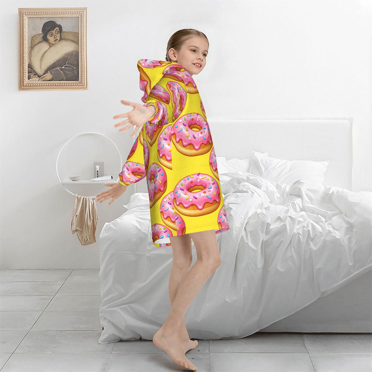 Youth Blanket Sweatshirt - Donut Drip Yellow