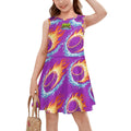 Girl's Game Day Dress - Flamin Hockey Pucks Purple