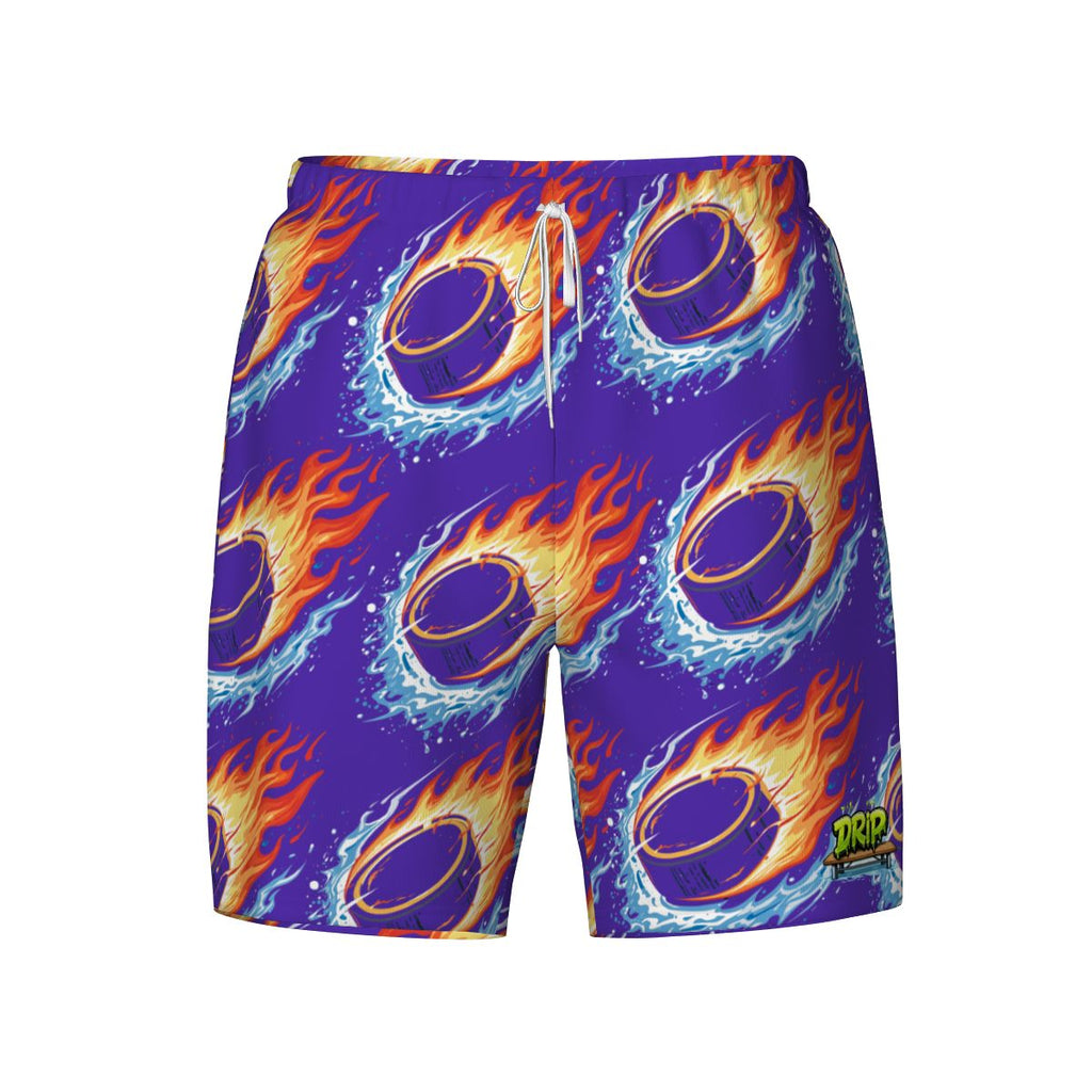 W2W Pro Mesh Hybrid Shorts - Flamin Hockey Puck Royal Purple