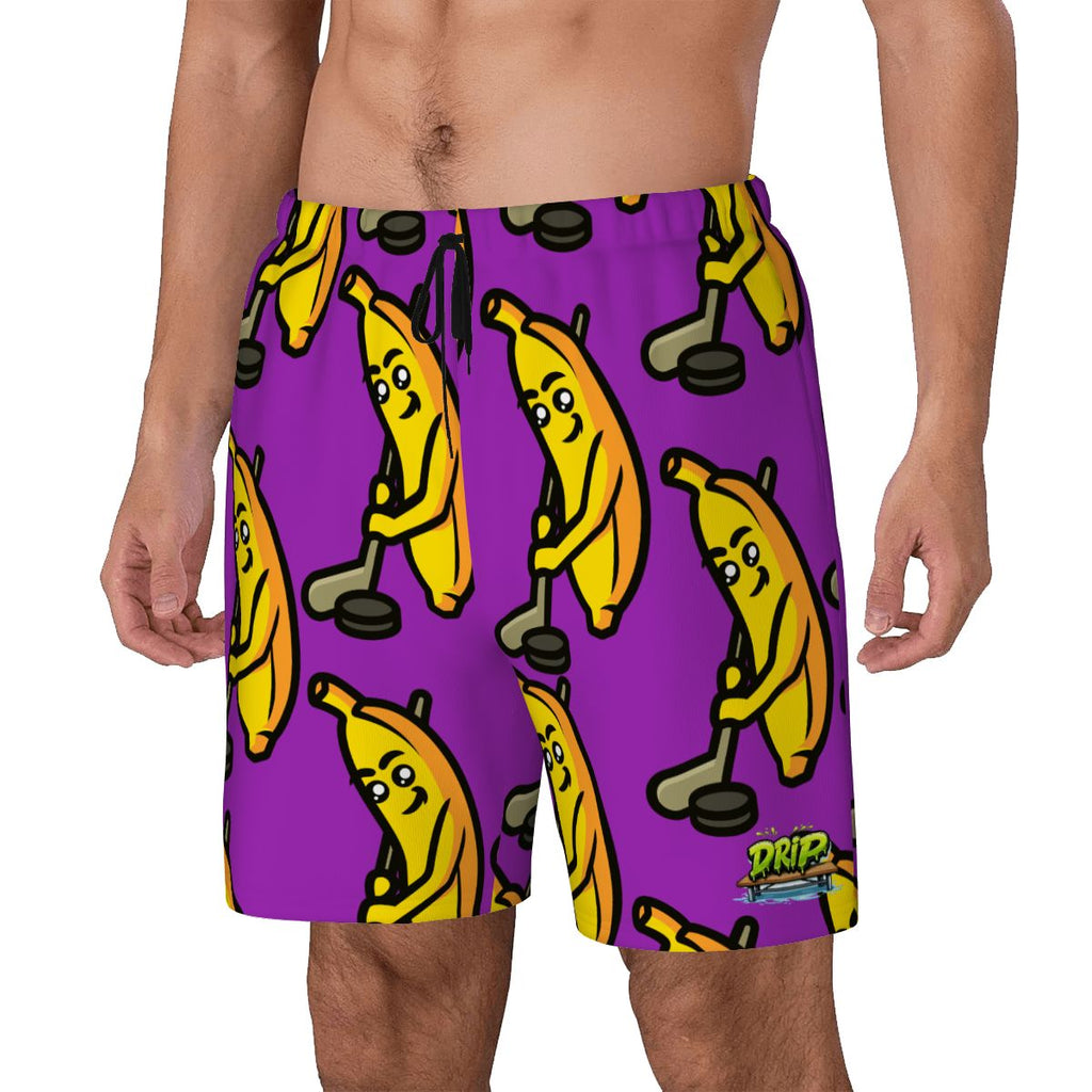 W2W Pro Mesh Hybrid Shorts - Bananas for Hockey Purple