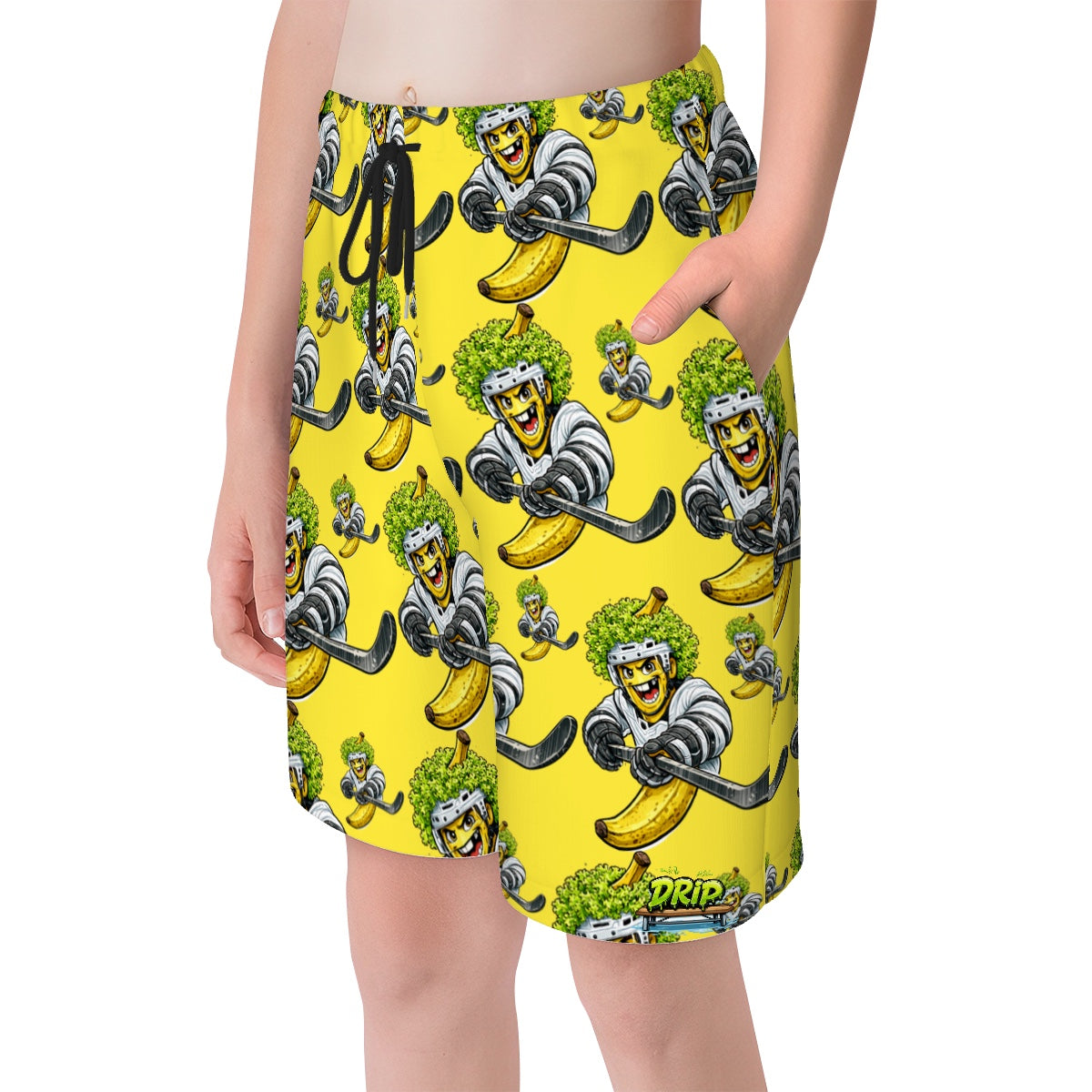 Youth Swim Shorts - Banana Lettuce Flow