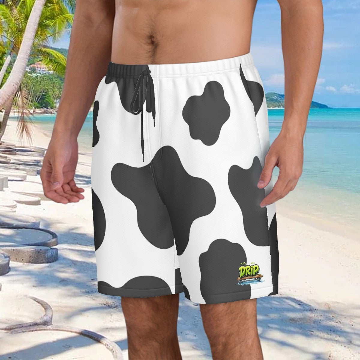 Men/Teen Swim Shorts - Cow Tipping Drip