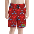 Youth Swim Shorts - Goated Hockey Classic Red