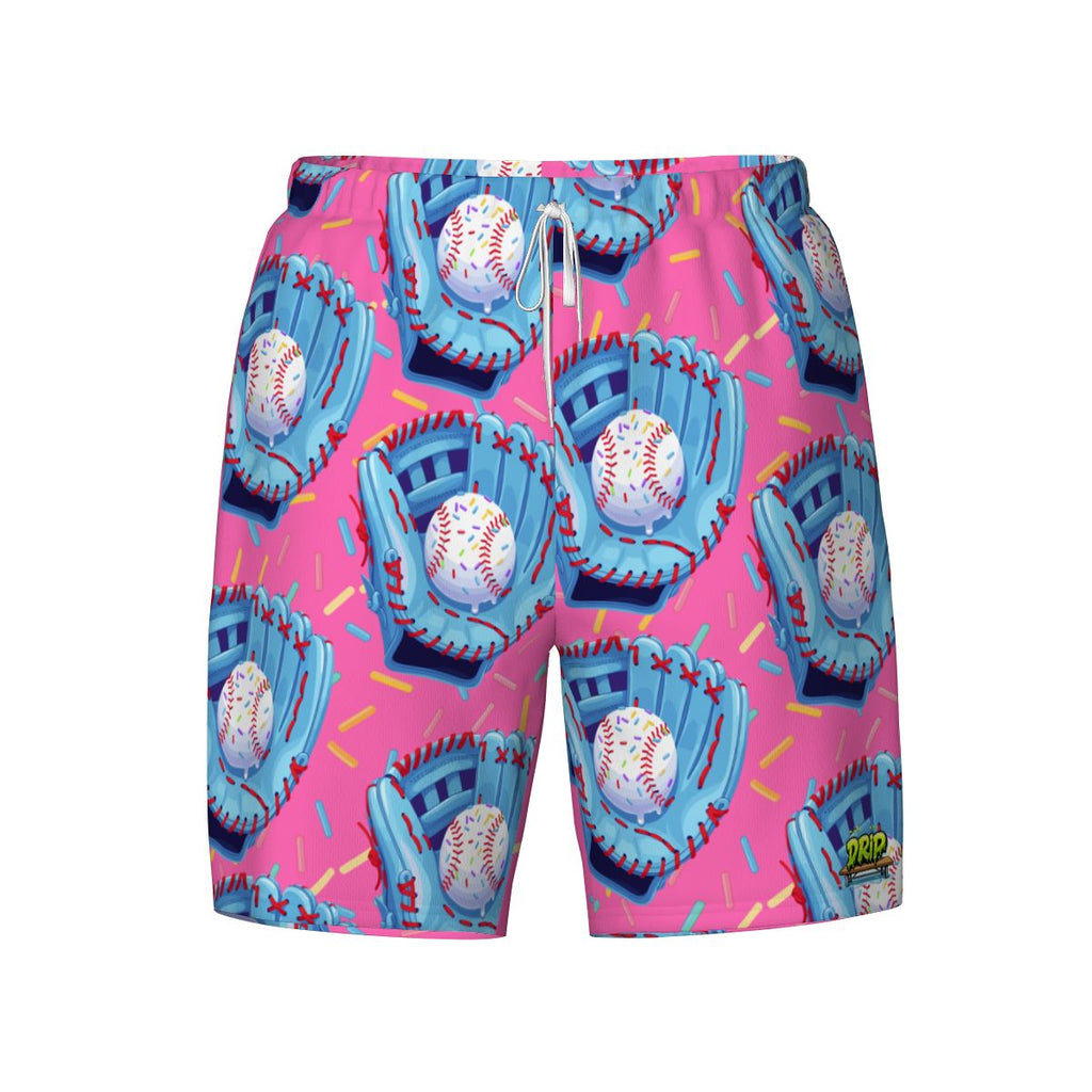 W2W Pro Mesh Hybrid Shorts - Baseball Sprinkles Drip Hot Pink