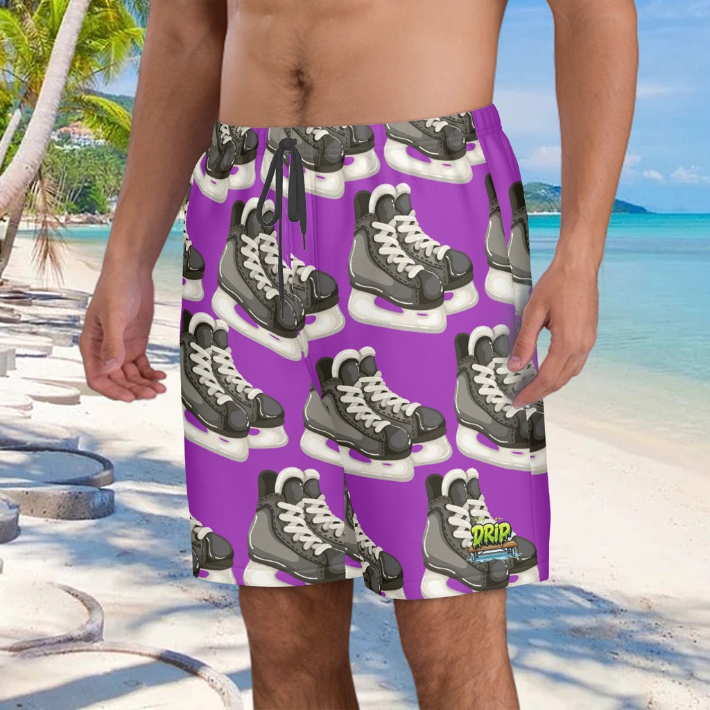 Water to Workout Hybrid Shorts - Hockey Skates Purple