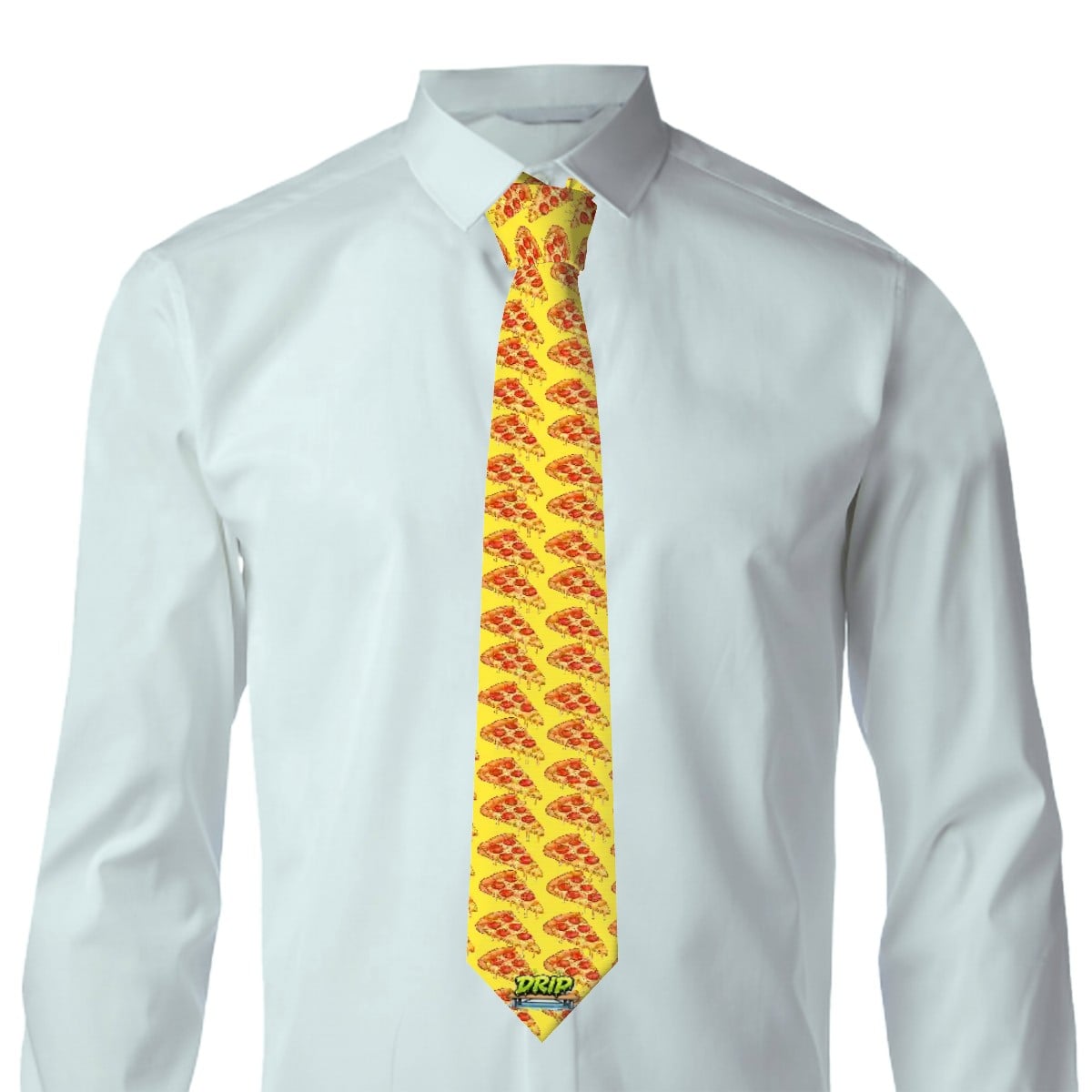 Game Day Tie - Pizza Yellow