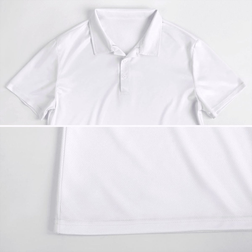 Uncle Golf Shirt - Hole Flag Sketch White