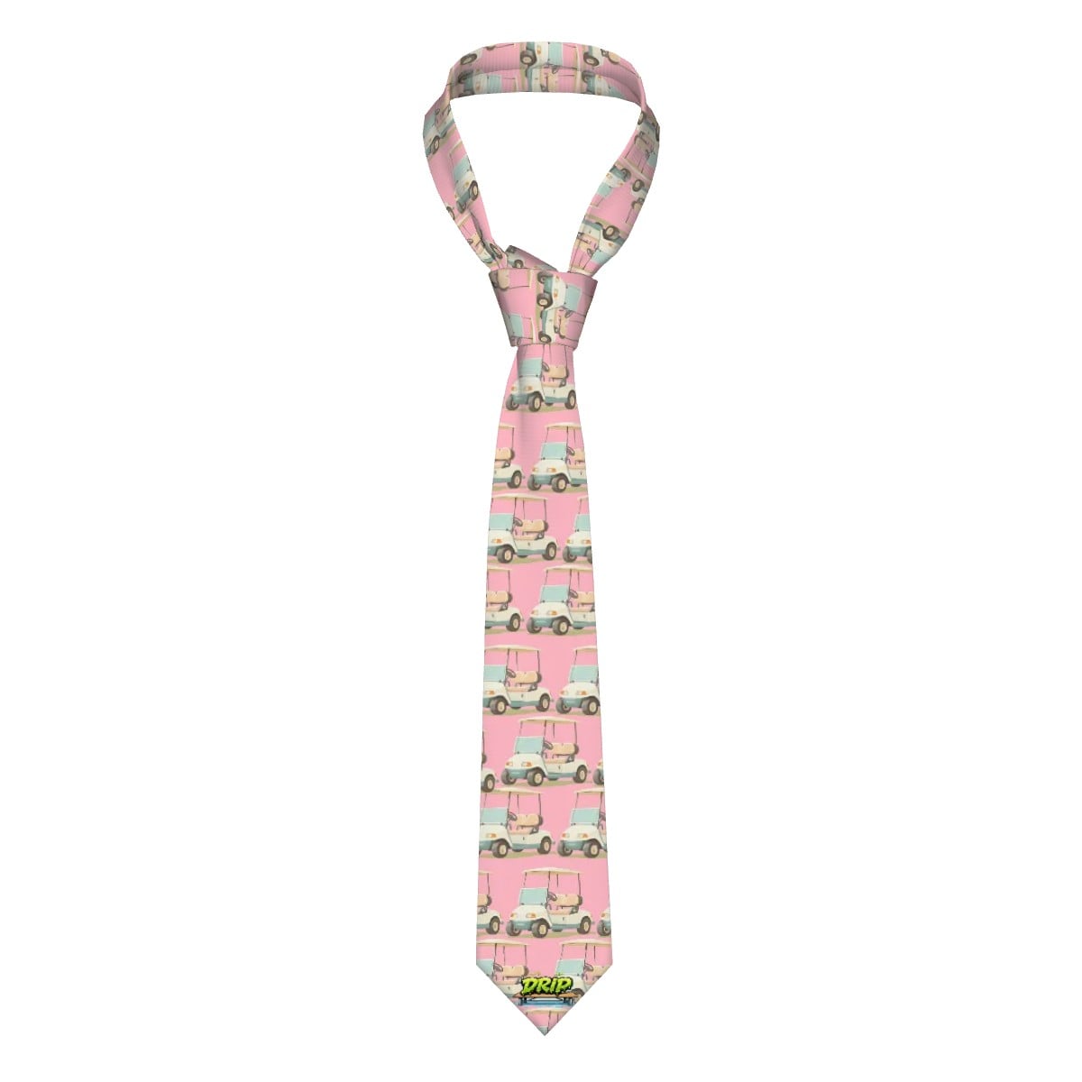 Game Day Tie - Golf Carts Vintage Pink