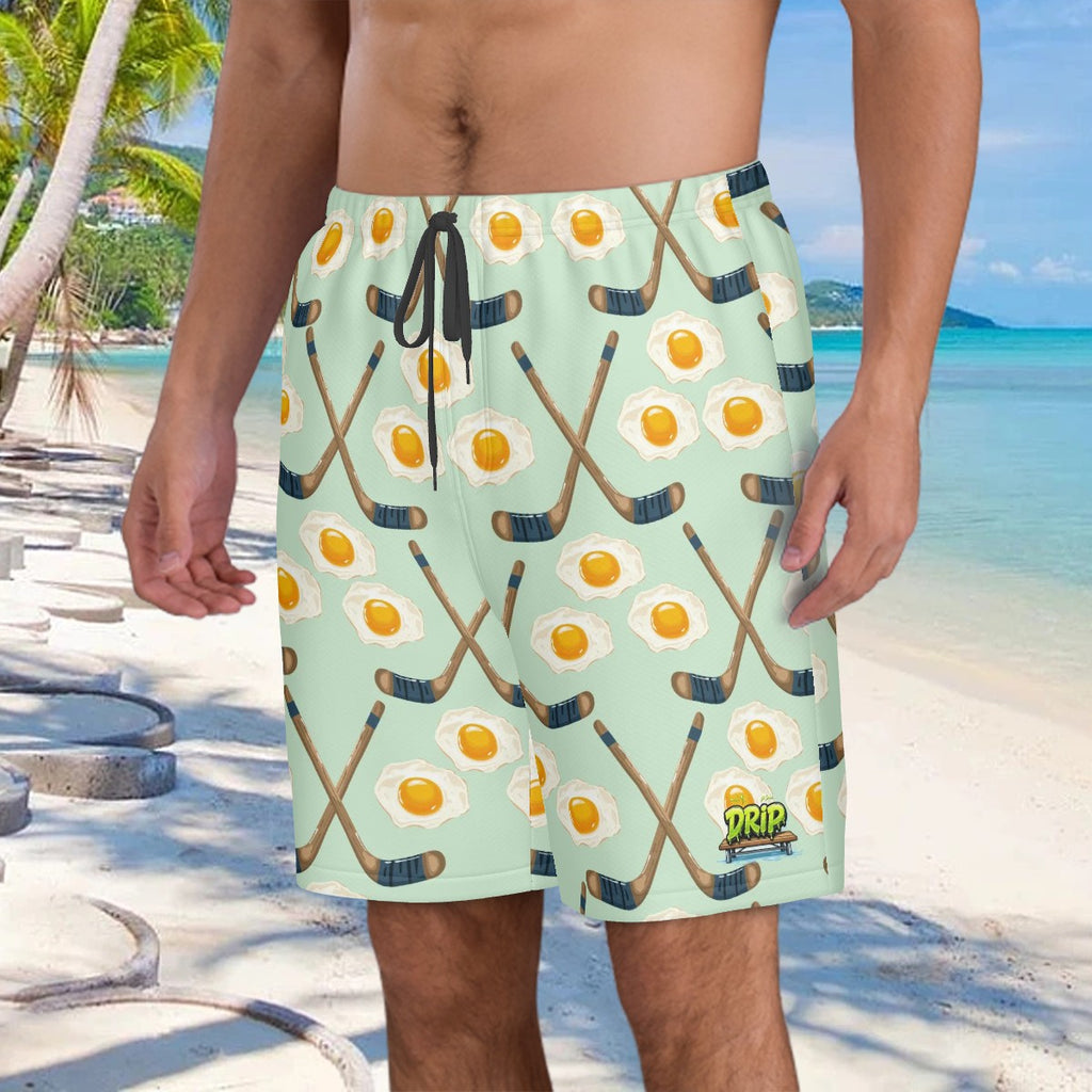 Men/Teen Swim Shorts - Sunnyside Snipes Seafoam Green