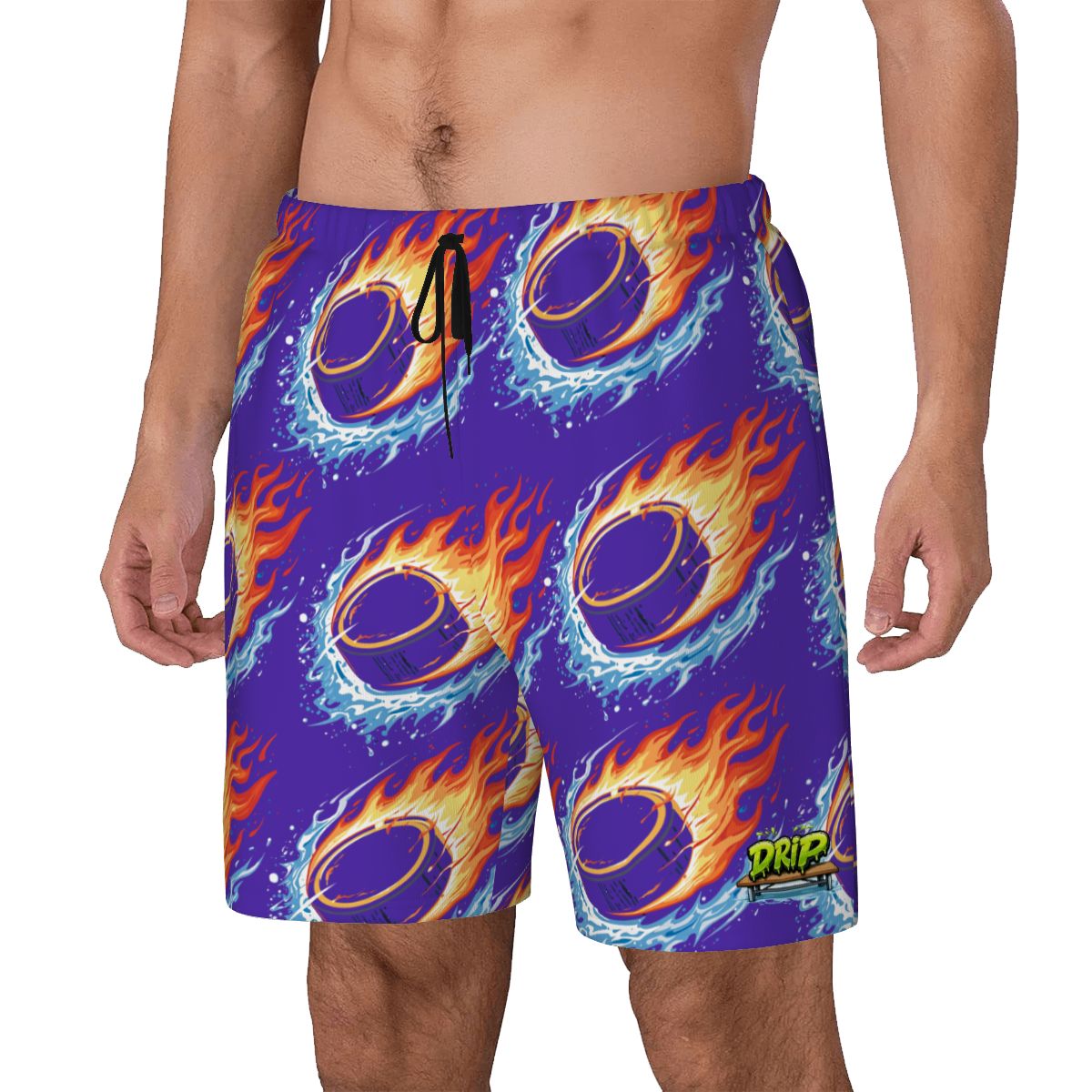 W2W Pro Mesh Hybrid Shorts - Flamin Hockey Puck Royal Purple