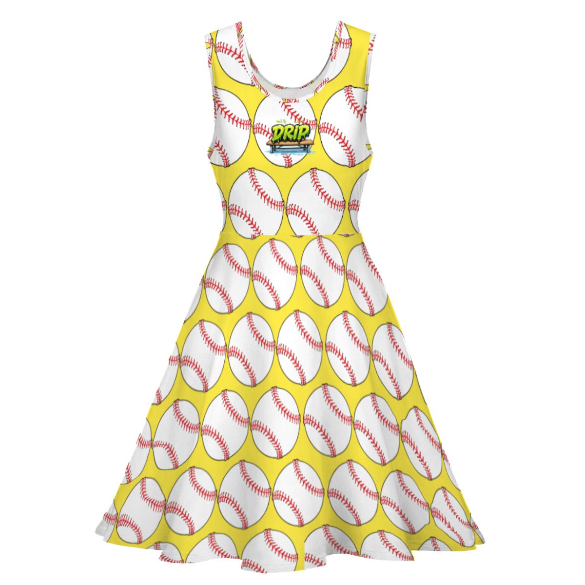 Women's Game Day Dress - Classic Baseball Yellow