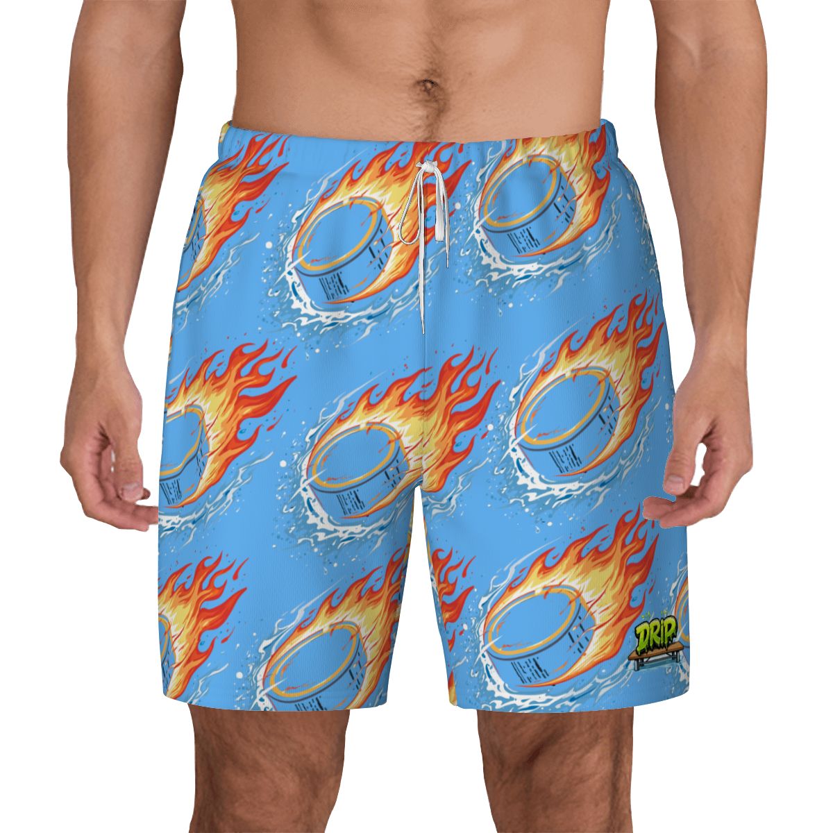 W2W Pro Mesh Hybrid Shorts - Flamin Hockey Pucks Blue