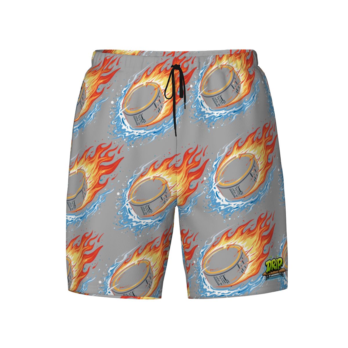 W2W Pro Mesh Hybrid Shorts - Flamin Hockey Pucks Grey