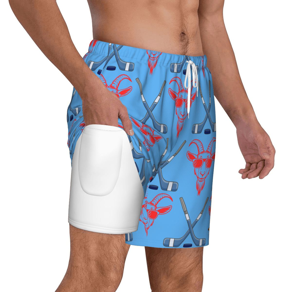 W2W Pro Mesh Hybrid Shorts - Goated Hockey Sky Blue