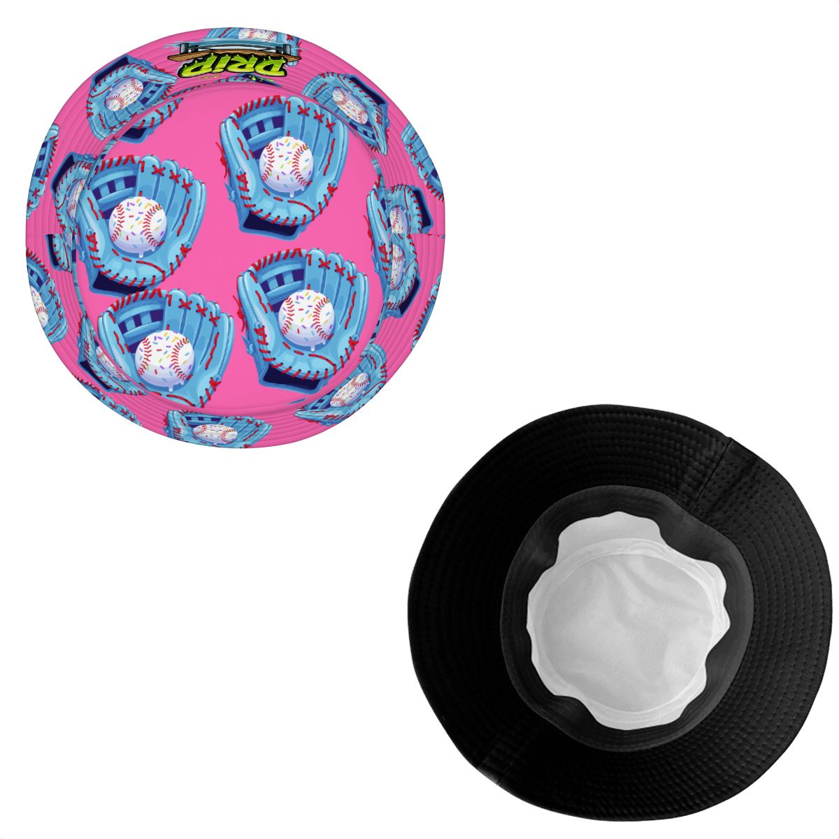 Drip Bucket Hat - Baseball Sprinkles Drip Hot Pink