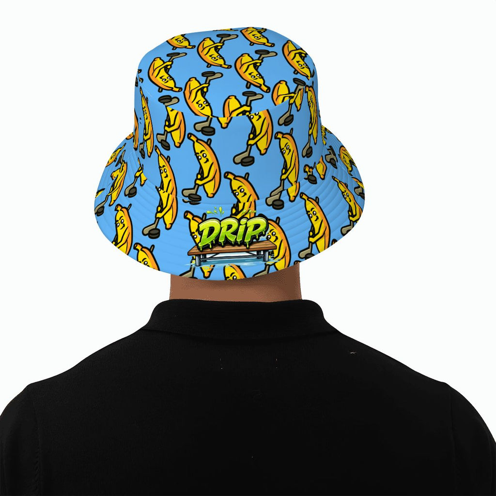 Drip Bucket Hat - Bananas for Hockey Blue