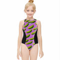 Girls One Piece Swimsuits - Drip Bench Pickled Purple