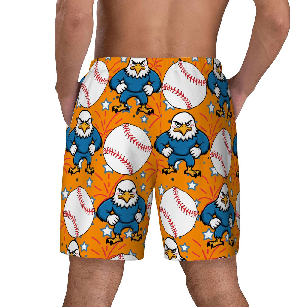 W2W Pro Mesh Hybrid Shorts - Stars and Strikes Orange
