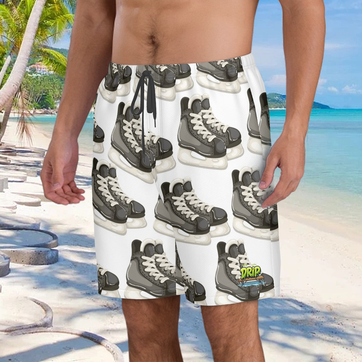 Water to Workout Hybrid Shorts - Hockey Skates White