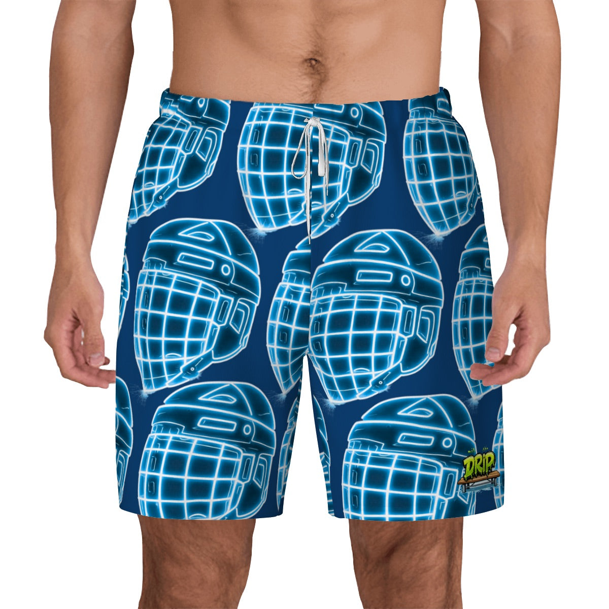 W2W Pro Mesh Hybrid Shorts - Hockey Helmet Neon Blue Midnight