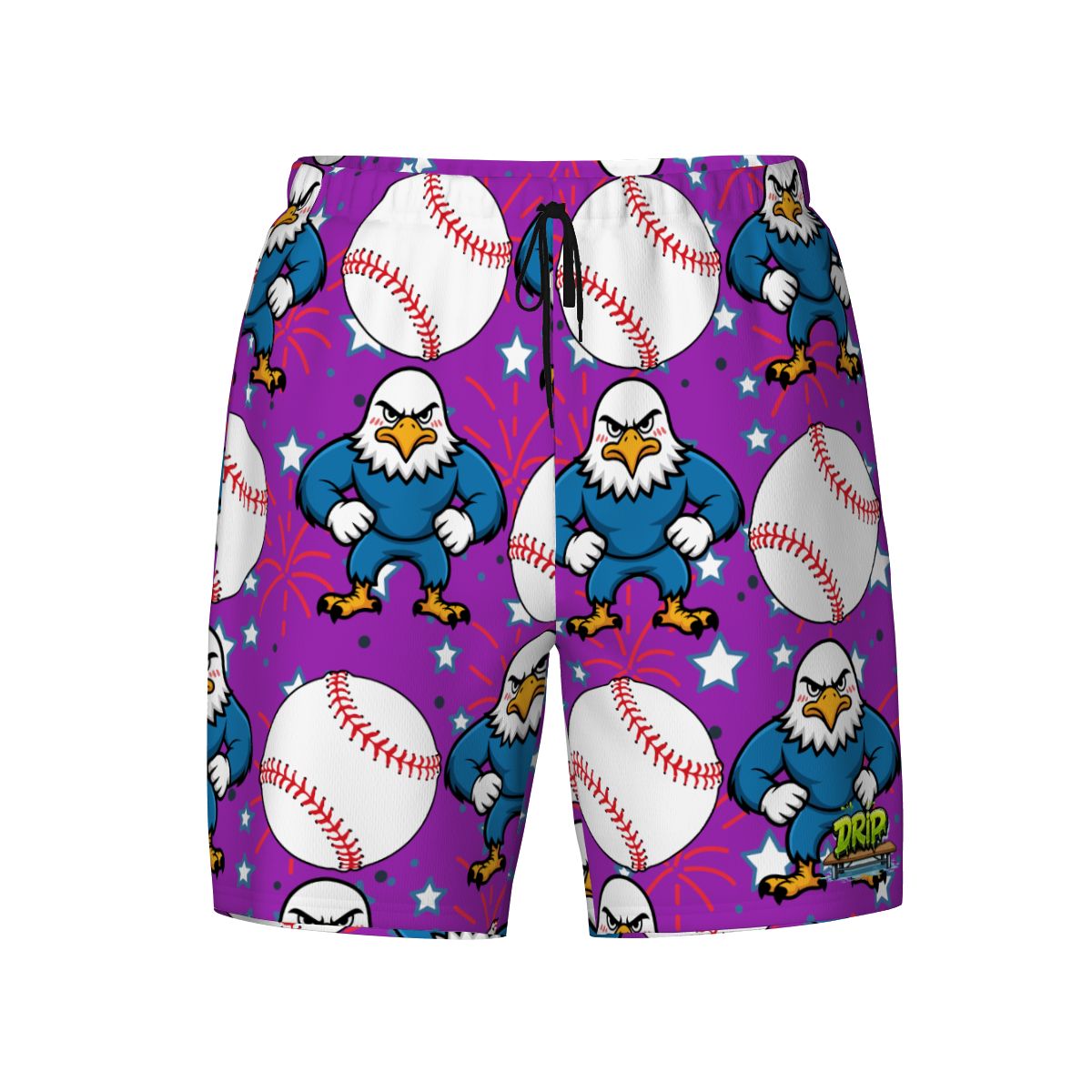 W2W Pro Mesh Hybrid Shorts - Stars and Strikes Purple