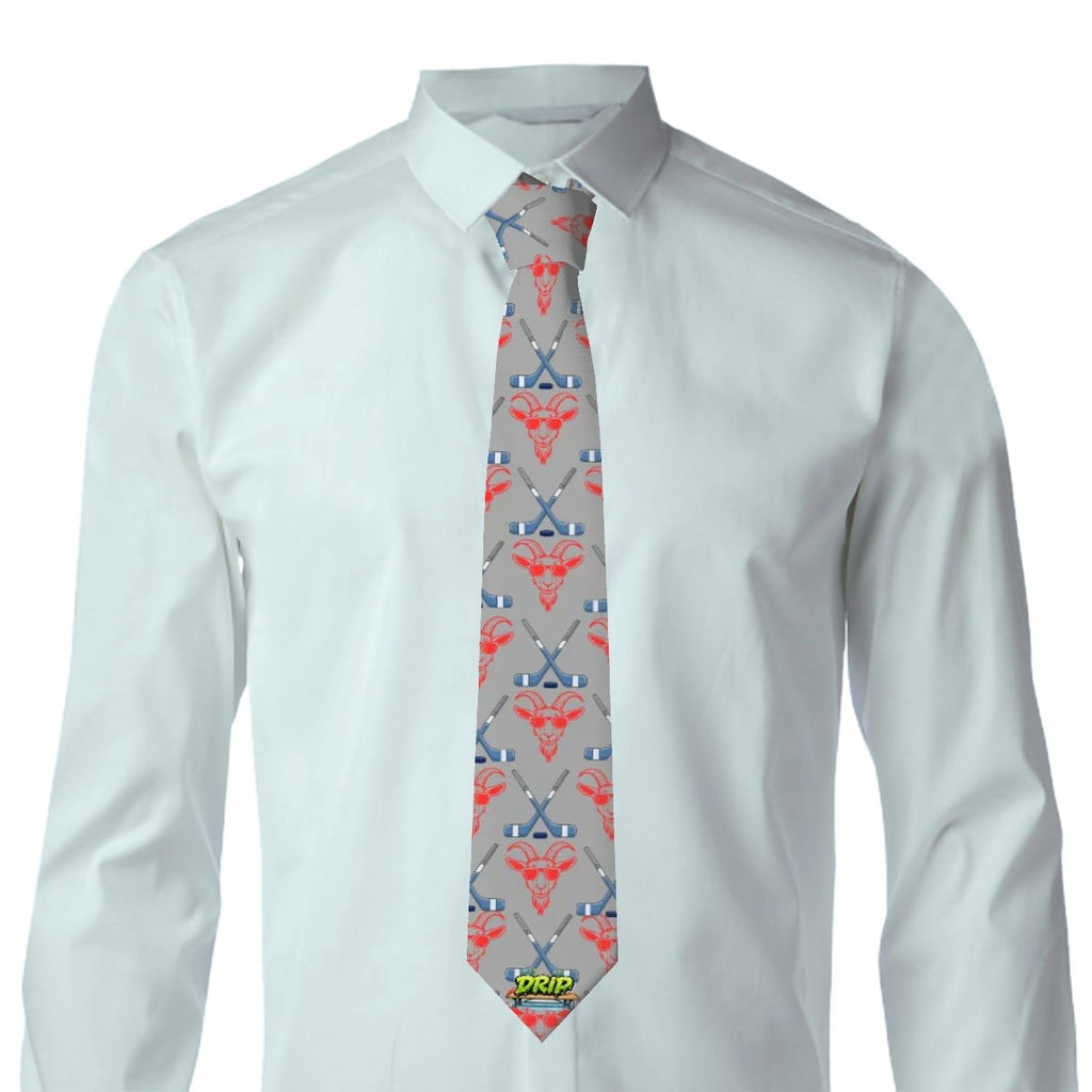 Game Day Tie - Hockey Goated Grey