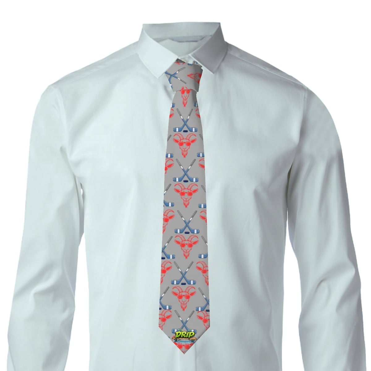 Game Day Tie - Hockey Goated Grey