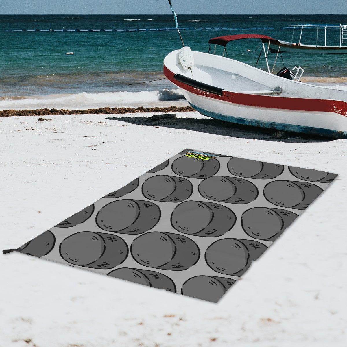 Drip Towel - Hockey Pucks Grey