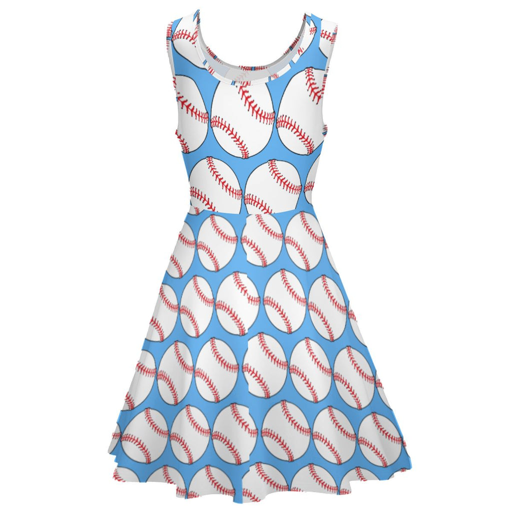 Women's Game Day Dress - Classic Baseball Blue