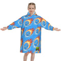 Youth Blanket Sweatshirt - Flamin Hockey Pucks Blue