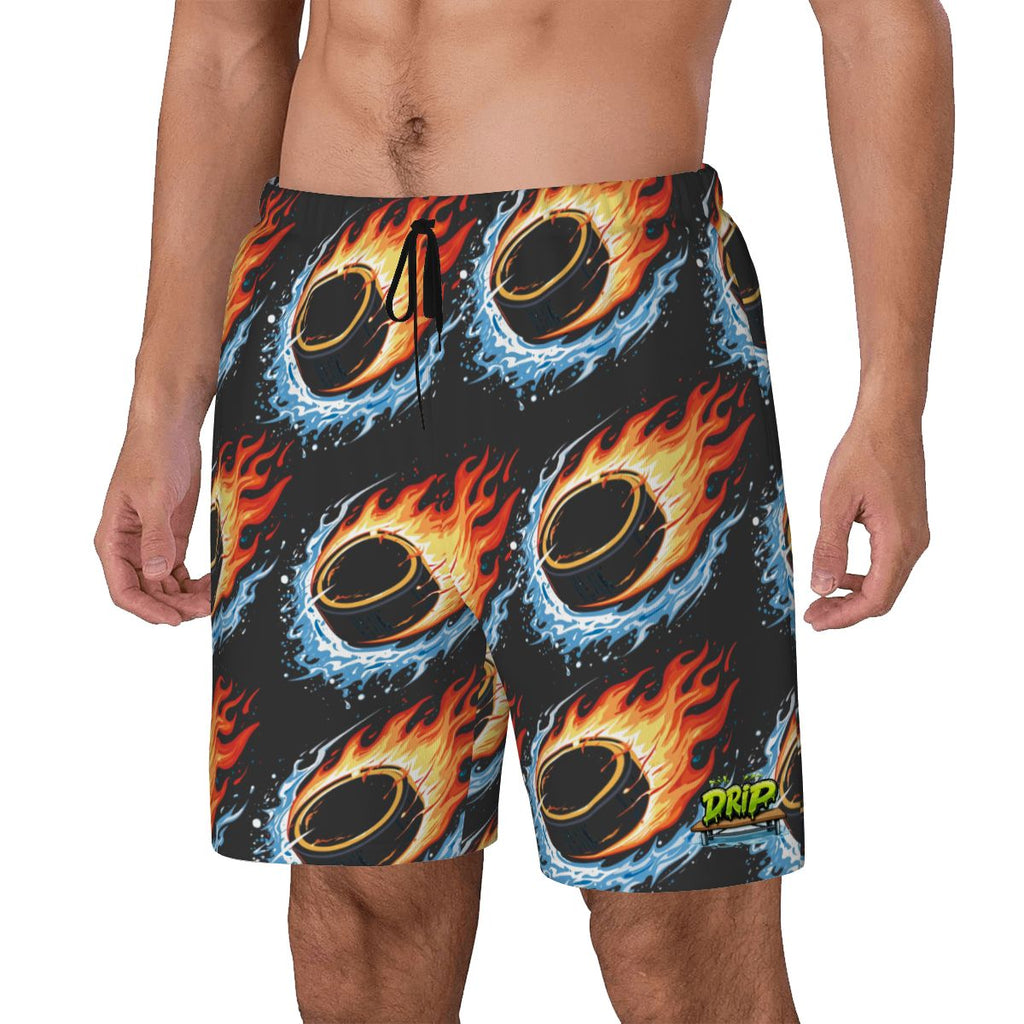 W2W Pro Mesh Hybrid Shorts - Flamin Hockey Pucks Charcoal