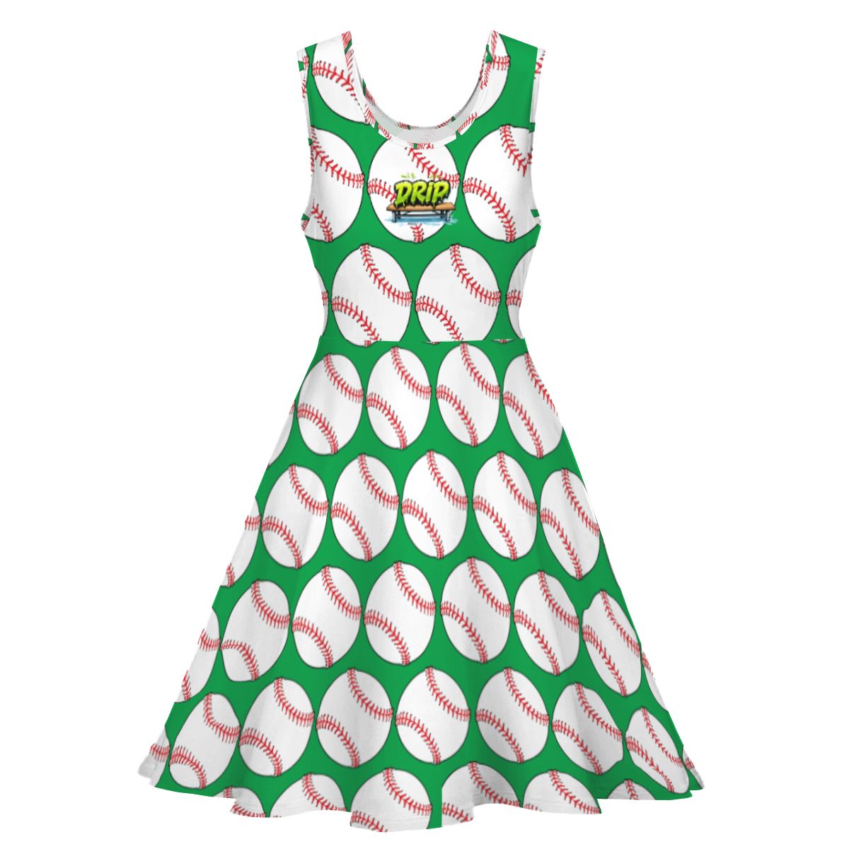 Women's Game Day Dress - Classic Baseball Green