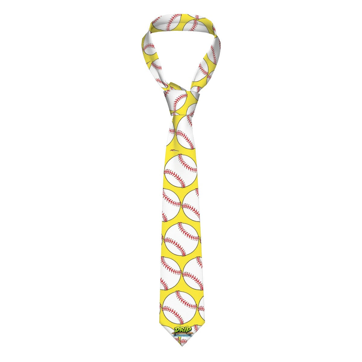 Game Day Tie - Baseballs Classic Yellow