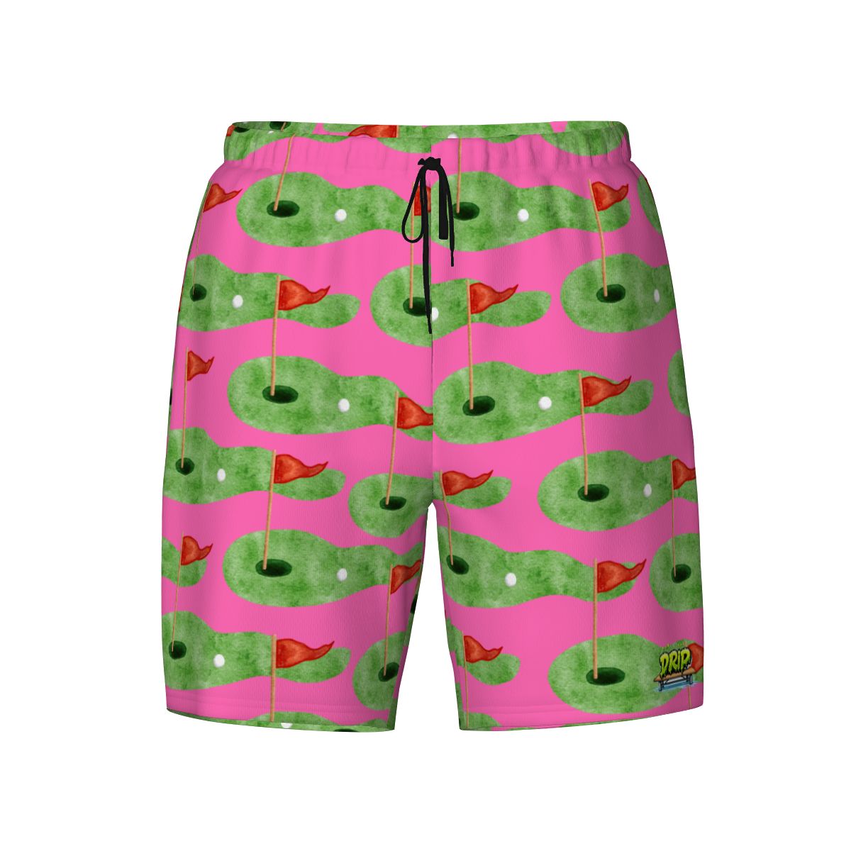 W2W Pro Mesh Hybrid Shorts - Green Hole Sketch Hot Pink